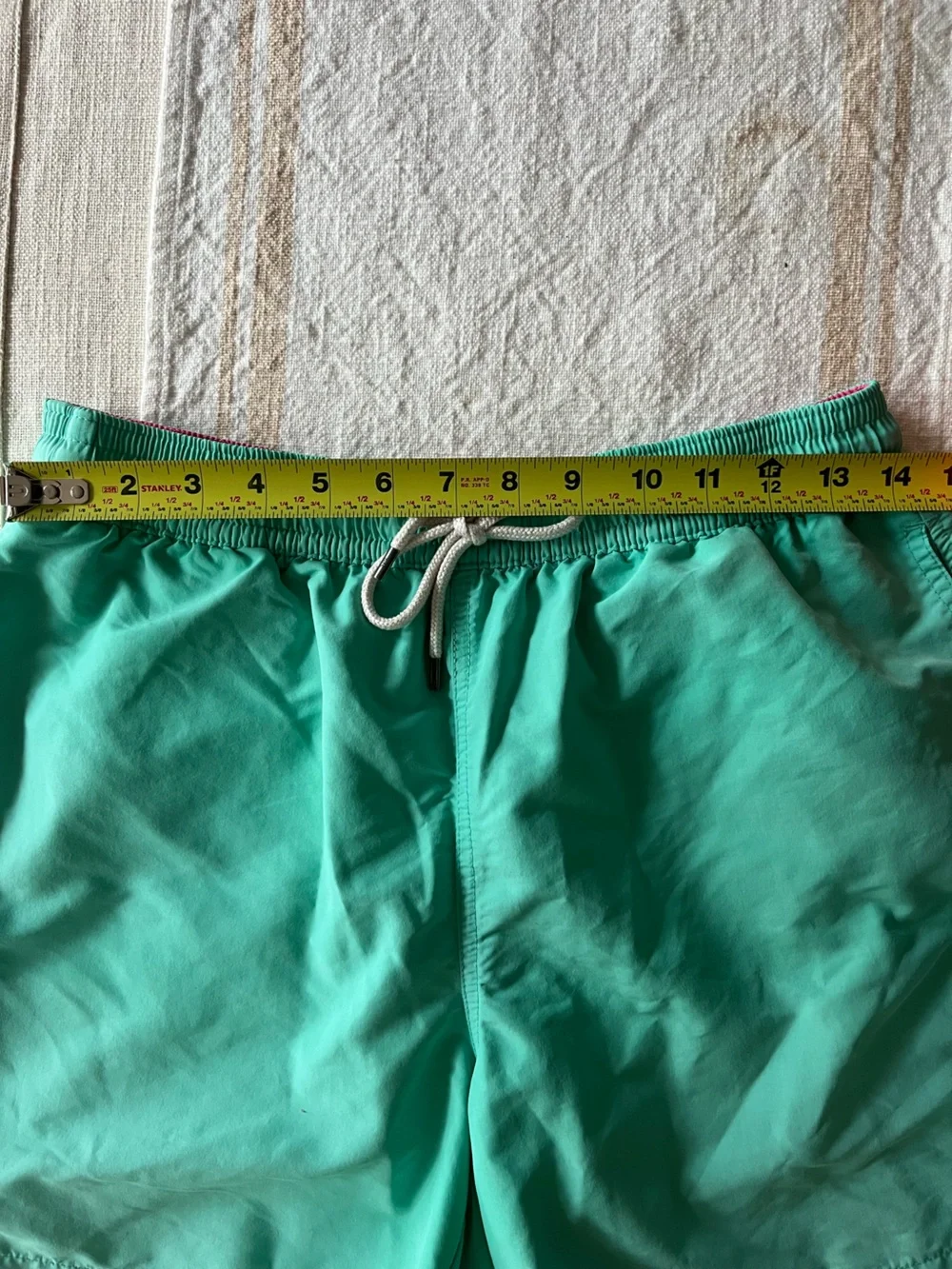 Polo by Ralph Lauren Mint Green Swim Trunks with Pink Logo